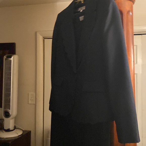 Two piece dress and sculptures jacket navy blue - Picture 7 of 11